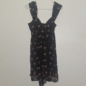 Johnny Martin Black and Pink Floral Mini Dress